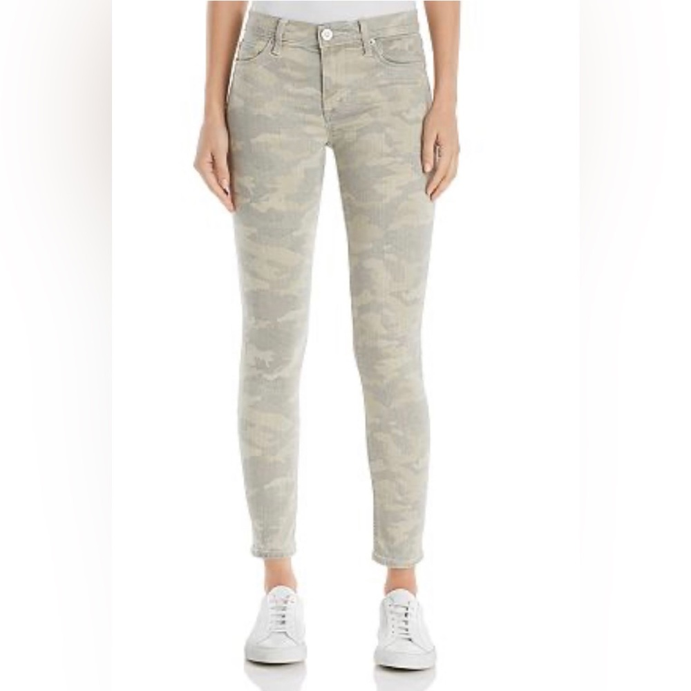 Hudson nico midrise ankle super skinny in light army camo sz 28 nwot.